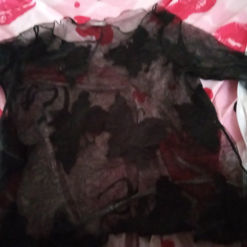 Xl sheer butterfly shirt